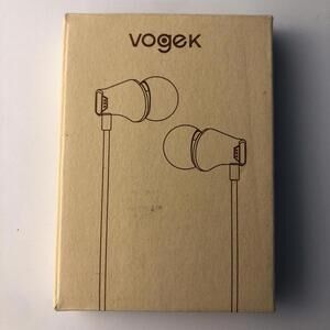 Vogek Earbuds, Black, New